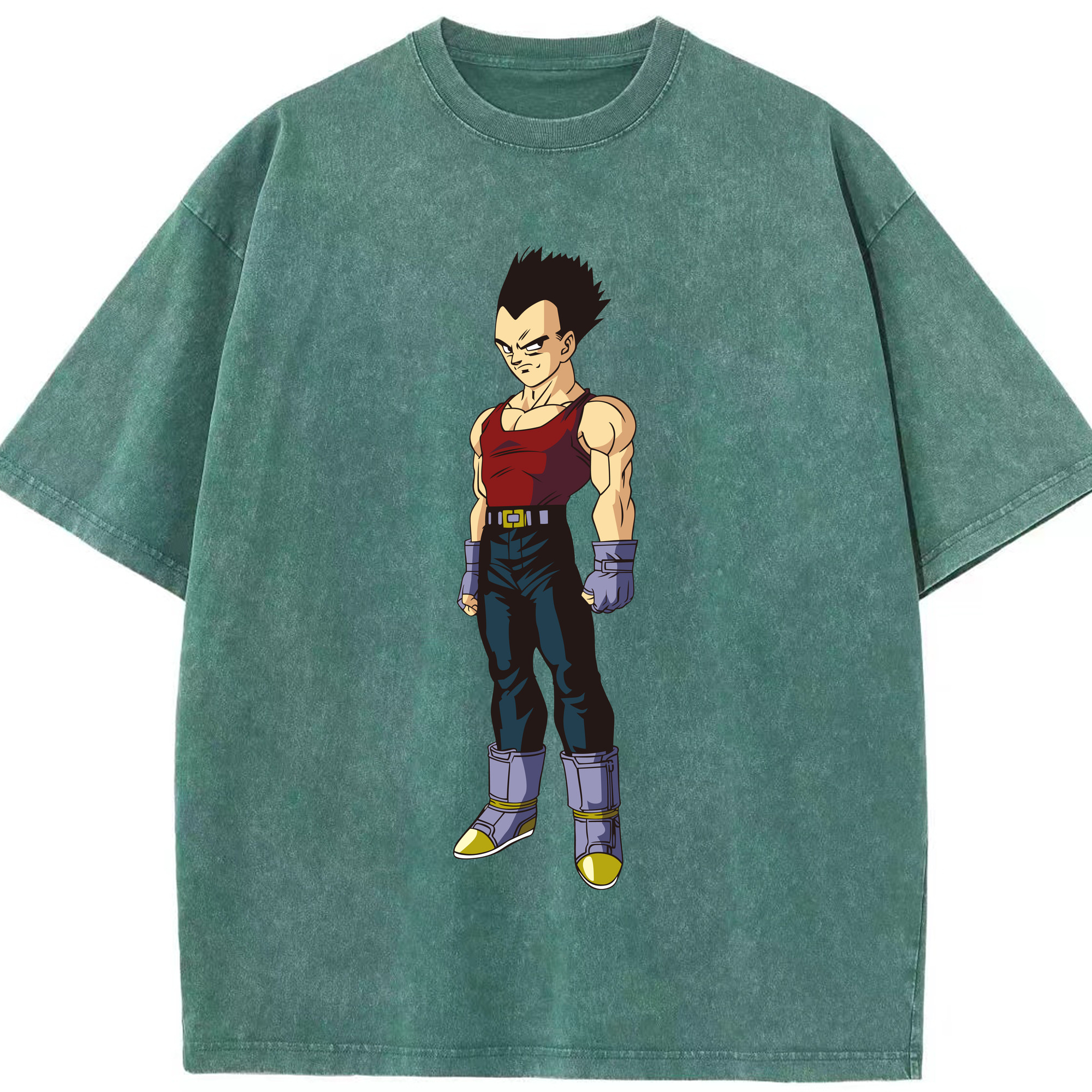（画像用） ドラゴンボール ベジータ四世（Bejīta Yonsei）DRAGON BALL Vegeta IV 綿100% ヴィンテージ風 半袖Tシャツ（フロントプリント）